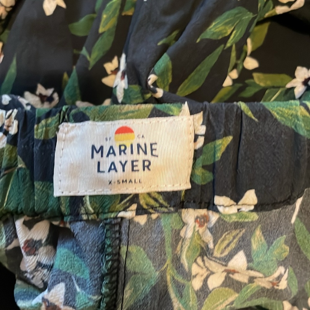Marine Layer Kiley floral tropical print pants XS - Picture 4 of 5